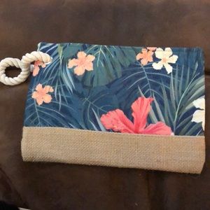 Cute flower clutch or makeup bag